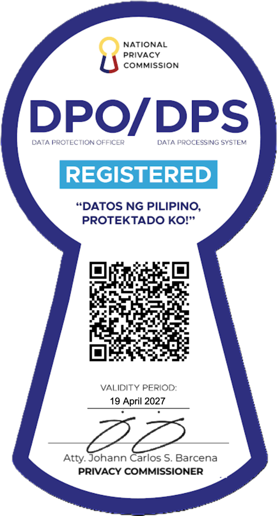 National Privacy Commission DPO/DPS Registered seal